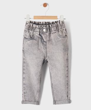 Jean délavé avec taille ajustable bébé fille vue1 - GEMO 4G BEBE - GEMO