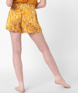 Bas de pyjama femme forme short à motifs fleuris vue3 - GEMO(HOMWR FEM) - GEMO