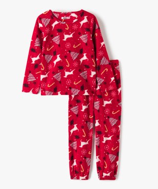 Pyjama fille en polaire motifs Noël vue1 - GEMO (ENFANT) - GEMO