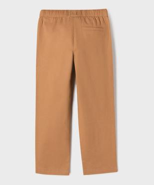 Pantalon chino coupe large avec taille ajustable garçon vue4 - GEMO (ENFANT) - GEMO