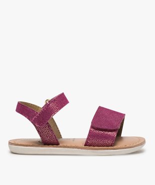Sandales bébé fille en cuir pailleté brides à scratch vue1 - GEMO(BEBE DEBT) - GEMO