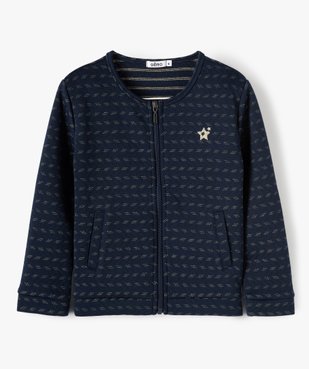 Sweat fille zippé à motifs pailletés vue1 - GEMO (ENFANT) - GEMO