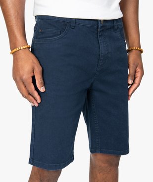 Bermuda homme en toile de coton épaisse coupe jean vue3 - GEMO (HOMME) - GEMO