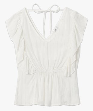 Blouse femme sans manches à fines rayures dorées vue4 - GEMO(FEMME PAP) - GEMO