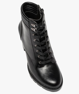 Boots femme à talon col rembourré et semelle crantée vue5 - GEMO(URBAIN) - GEMO