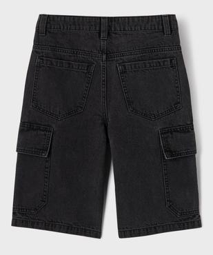 Bermuda en jean coupe Cargo Regular avec ceinture ajustable garçon vue3 - GEMO (JUNIOR) - GEMO