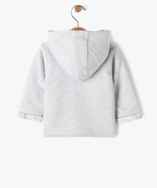 Sweat à capuche zippé réversible bébé garçon vue3 - GEMO 4G BEBE - GEMO