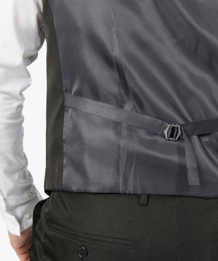 Gilet de costume homme fermeture 5 boutons vue2 - GEMO (HOMME) - GEMO