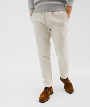 Pantalon en maille sergée casual homme vue1 - GEMO (HOMME) - GEMO