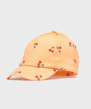 Casquette en coton imprimé cerises bébé fille vue1 - GEMO 4G BEBE - GEMO