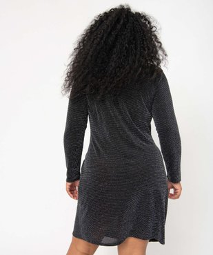 Robe femme grande taille pailletée à effet drapée vue4 - GEMO (G TAILLE) - GEMO