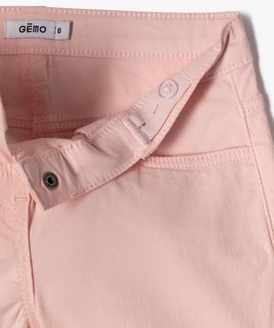 Short en coton stretch avec revers fille vue2 - GEMO (JUNIOR) - GEMO