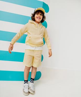 Sweat à capuche avec intérieur molletonné garçon vue5 - GEMO 4G GARCON - GEMO