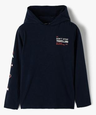 T-shirt à capuche imprimé garçon vue2 - GEMO (JUNIOR) - GEMO