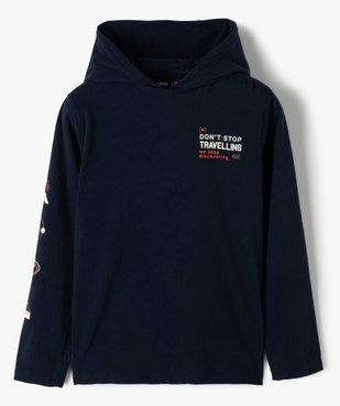 Tee-shirt garçon à capuche façon sweat vue2 - GEMO (JUNIOR) - GEMO