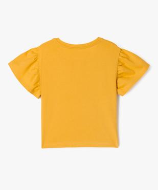 Tee-shirt à manches courtes froncées avec motif fille - LuluCastagnette vue4 - LULU CASTAGNETTE GEMO FOR GOOD - GEMO