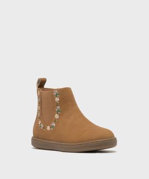 Boots Chelsea zippées à broderie fleurie fille - Lovely Wings vue2 - LOVELY WINGS - GEMO