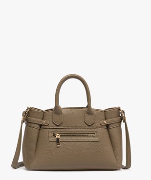 Sac à main compact en matière grainée avec bandoulière amovible femme vue1 - GEMO (ACCESS) - GEMO