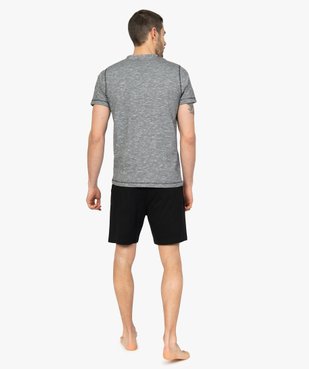 Pyjashort homme bicolore avec haut à col tunisien vue3 - GEMO(HOMWR HOM) - GEMO