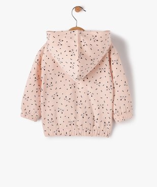 Sweat bébé fille à capuche et fermeture zippée vue3 - GEMO(BEBE DEBT) - GEMO