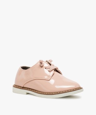 Derbies fille vernies à lacets élastiques vue2 - GEMO (ENFANT) - GEMO