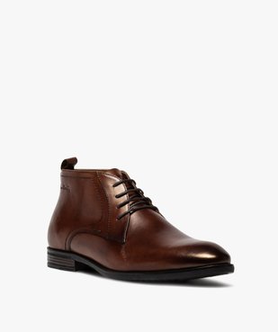 Derbies homme unis chukka boots en cuir – Pierre Cardin vue2 - PIERRE CARDIN D - GEMO