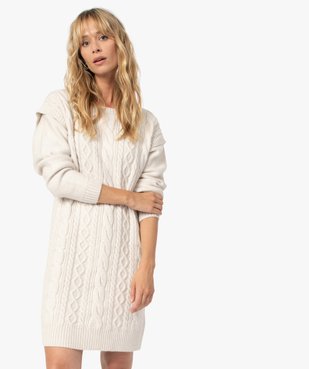 Robe femme en maille torsadée vue3 - GEMO(FEMME PAP) - GEMO