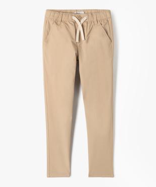 Pantalon chino coupe Regular taille élastique garçon vue1 - GEMO (ENFANT) - GEMO
