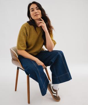 Pull manches courtes ample et douillet femme vue1 - GEMO(FEMME PAP) - GEMO