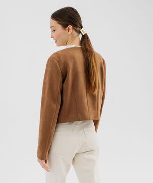 Veste courte en suédine femme vue8 - GEMO(FEMME PAP) - GEMO