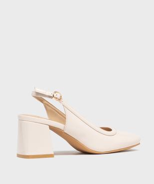 Escarpins slingback à bout carré femme - Follow Me vue4 - FOLLOW ME - GEMO