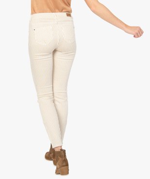 Pantalon femme coupe slim à rayures vue3 - GEMO(FEMME PAP) - GEMO