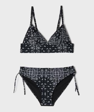 Maillot de bain 2 pièces avec brassière triangle fille vue1 - GEMO (JUNIOR) - GEMO