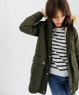 Parka à capuche et doublure chaude femme vue2 - GEMO(FEMME PAP) - GEMO