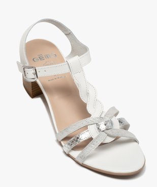 Sandales femme à talon carré et fines brides en cuir vue5 - Nikesneakers(URBAIN) - Nikesneakers