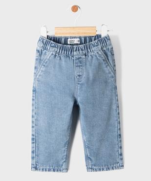 Jean avec doublure jersey et taille élastique bébé fille vue1 - GEMO 4G BEBE - GEMO