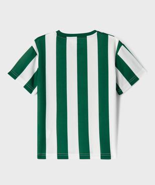 Tee-shirt manches courtes col V en maille sport garçon vue4 - GEMO (ENFANT) - GEMO