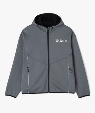 Sweat zippé à capuche spécial sport garçon vue1 - GEMO (JUNIOR) - GEMO