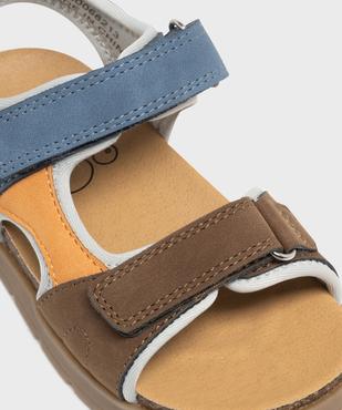 Sandales tricolores à double scratch garçon - Buggy vue6 - BUGGY - GEMO