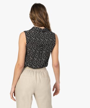 Chemise femme imprimée sans manches vue3 - GEMO(FEMME PAP) - GEMO