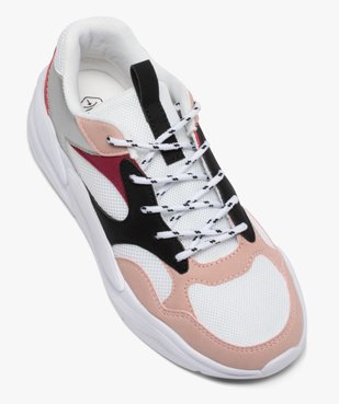Baskets femme running multicolores à détails métallisés vue5 - GEMO (SPORTSWR) - GEMO
