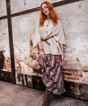 Jupe longue trapèze fluide femme vue1 - GEMO(FEMME PAP) - GEMO