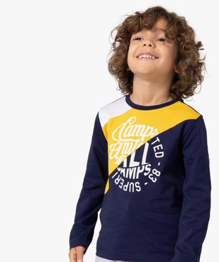 Tee-shirt garçon multicolores à manches longues - Camps vue1 - CAMPS UNITED - GEMO