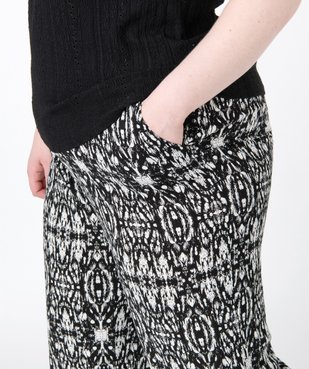 Pantalon femme grande taille imprimé coupe large vue5 - GEMO (G TAILLE) - GEMO