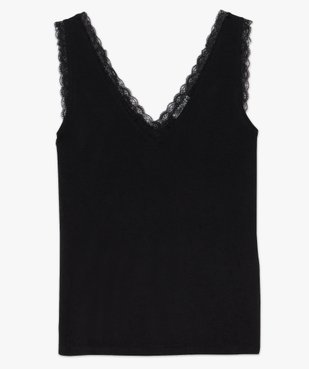 Débardeur avec col V en dentelle femme vue8 - GEMO 4G FEMME - GEMO