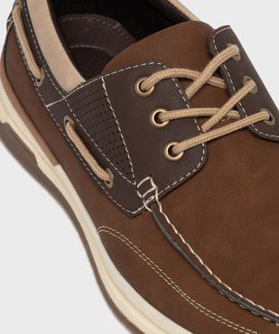 Chaussures bateau à lacets semelle sport homme - Urban Steps vue6 - URBAN STEPS - GEMO