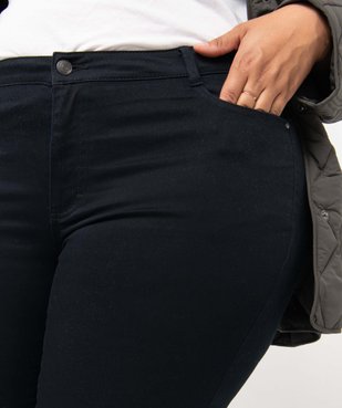 Pantalon femme grande taille coupe slim en toile extensible vue2 - GEMO (G TAILLE) - GEMO