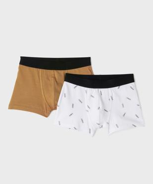 Boxer coton stretch 1 uni / 1 imprimé garçon (lot de 2) vue1 - GEMO 4G GARCON - GEMO
