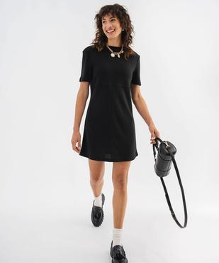 Robe pull à manches courtes et col rond femme vue1 - GEMO(FEMME PAP) - GEMO