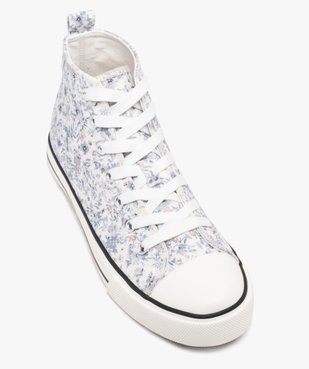 Baskets montantes en toile fleuri femme vue6 - FOLLOW ME G4G - GEMO